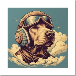 Aviator retriever Posters and Art